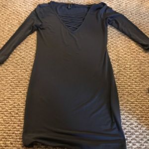 Forever 21 long sleeve dress. Charcoal grey.
